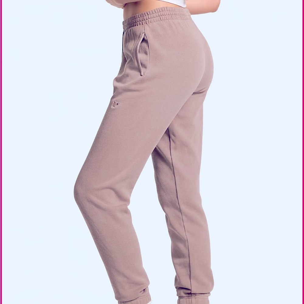 🧊PINK Iced Coffee Jogger Sweatpants Large NWT Ivy League Victoria Secret - Picture 2 of 11
